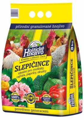 Hoštické hnojivo - Slepičince granulované - 8 kg